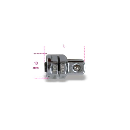 Beta 123Q1/4 13mm Quick Release 1/4 in Drive Adaptor Socket, for 10 mm Ratcheting Wrenches 001230310